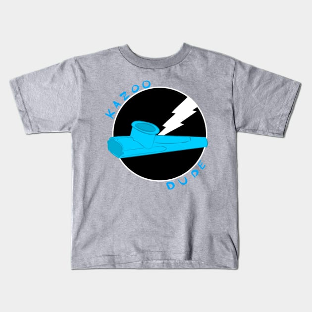 Kazoo Dude (Light Blue) Kids T-Shirt by YoNemu